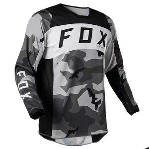 Herren T-Shirts Fox Teleyi Motocross Jersey Racing Moto Kleidung Schnell trockene MTB-Hemden Dirt Bike Downhill Mountain DH Long Sleeve Cycling Dhdjk