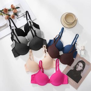 BRAS Push Up Fashion Damski Bra Oddychający błyszczący, wielokolorowy seksowny stalowy pierścień