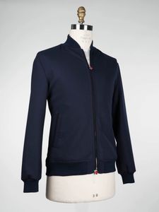 Mens Jackets Navy Blue Wool Kiton Casaco piloto