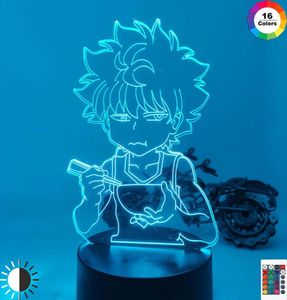 子供のためのLEDライトベッドルームの装飾HXHナイトアニメギフトアクリルネオン3Dランプクリスマス誕生日キルアキュートDIYニューイヤー4284823