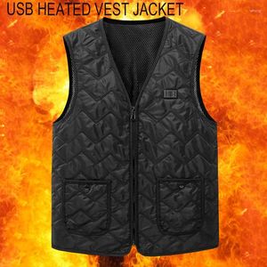 사냥 재킷 남성용 가열식 조끼 재킷 USB 전기 난방 검은 양복 조끼 여성 겨울 열 의류 야외 하이킹 스포츠웨어