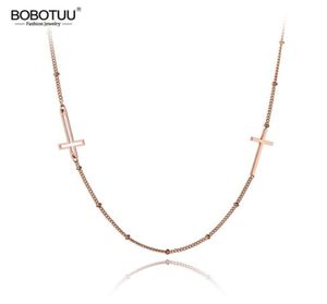 Collane religiose in acciaio inossidabile inossidabile in acciaio inossidabile per donne collana a ciondolo a catena in oro rosa BN19173 CHOKERS3628364