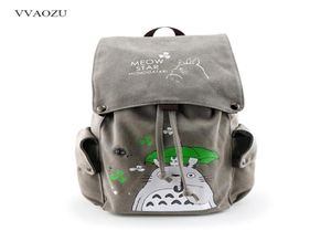Totoro Canvas rackpack Travel Schoolbag Swork Art Art Online Attack на Titan Large Rucksack Phill School Bag Mochila Escolar 2103234589187
