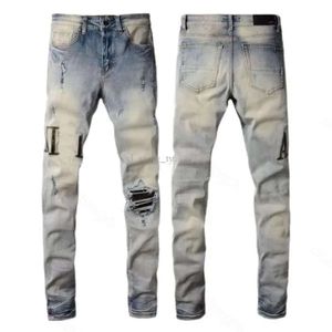 Amirir Jeans Роскошные модные бренд -дизайнерские джинсы высококачественные вышитые джинсовые брюки бикерская уличная одежда Amirir Jeans 22 Rock Women Ksubi Jeans Amirir Jeans Men 1009