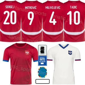 Национальная команда 9 Mitrovic Soccer Jersey Serbia Mijailovic 10 TADIC 11 KOSTIC 6 IVANOVIC 1 Стойкович 3 Tosic Milinkovic-Savic Sergej Футбольные рубашки 24/25 евро Кубок.