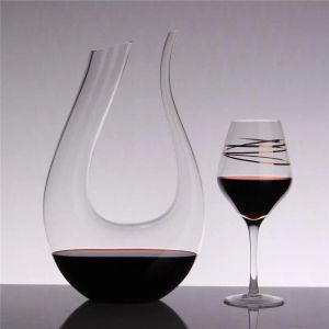 Tools 1500ML Big Decanter Handmade Crystal Red Wine Brandy Champagne Glasses Decanter Bottle Jug Pourer Aerator for Family Bar