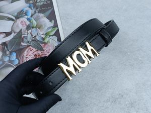 MOM Men's Belt Designer Belt Buckle Fashion Genuine Leather Women's Men's Belt Letter Double Large Gold and Silver Classic
