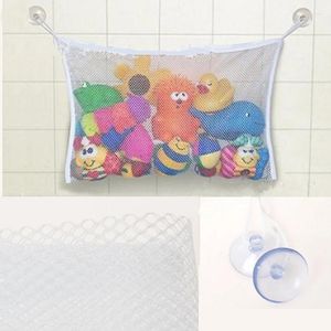 Storage Bags Folding Baby Bathroom Hanging Mesh Bath Toy Bag Net Suction Cup Baskets Shower Organiser