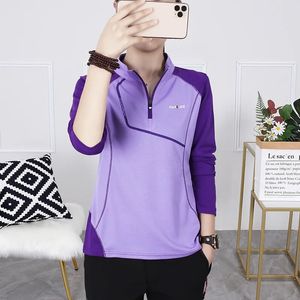 Outdoor Long-sleeved Sports Quick-drying T-shirt Women's Long-sleeved Hiking Breathable Perspiration Stand Collar