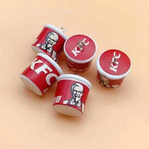 10pcslot Harz 3D Food Hamburger Französisch Pommes Zauber für Armbänder Ohrring Schmuck Herstellung DIY -Handwerk Anhänger 240408