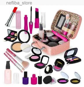 Cosmetic Bags Kids Pretend Makeup Kit Fake Makeup Kits With Cosmetic Bag For Little Girls Birthday Christmas Toy Makeup Set For Toddler Little L410