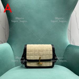 10A Mirror Quality Luxury Suede Handbag 18.5CM Designer Bag Handbag Quilted Shoulder Bag Designer Women's Box YY050