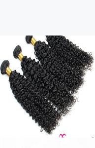 Estensioni di capelli umani ricci brasiliani estensioni dei capelli vergini non trasformati in terapia per capelli brasiliani 3 4 bundle Remy stesso Direzione cuticola G8316009