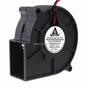 Soğutma 1 Parça Gdstime 75mm 12V Soğutma Fanları Radyal Turbo 7530 75x75x30mm Top Rulman Blower Fan