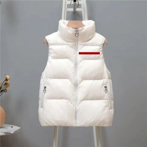 패션 조끼 푹신한 재킷 민소매 여자 폭격 코트 두꺼운 탑 아래 파카 상단 m-2xl