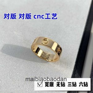 High -End -Designer -Schmuckringe für Frauen Carter gegen Gold Classic Love Wide Diamond Free Drei volle Diamantring -Finger plattiert 18k Goldpaar Ring Licht Luxus Ring 1: 1