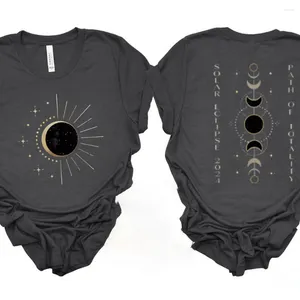 Camas femininas Total Solar Eclipse Camisa Caminho da contagem regressiva da totalidade para camise