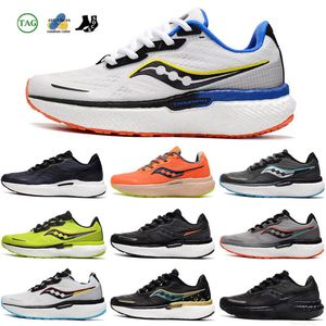 Tasarımcı Saucony Triumph 19 Mens Koşu Ayakkabıları Siyah Beyaz Yeşil Hafif Şok Emilim Nefes Alabilen Erkek Kadın Trainer Spor Spor ayakkabıları