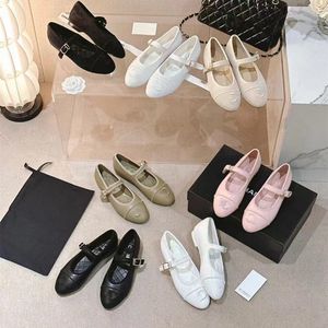 2024 New designer ballet shoes Baise Black Pink women's casual flats Designer sandals round head Boat shoes Luxury Mary Jane shoes casual shoes