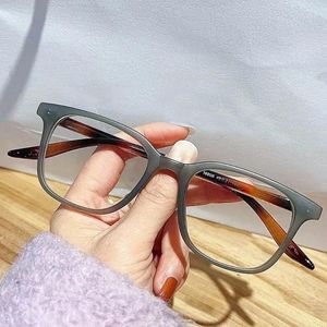 Sunglasses Versatile Square Anti-Blue Light Glasses Women Men Oversized Optical Frame Eye Protection Ultra Office Eyeglasses