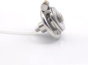 Flat Chastity Cage Sex Toy Metal Cock Cage with Catheter Dark Lock Design,Male Penis Cage for Adult BDSM Sexual Chastity Device (1.8 in/45mm)