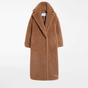 Women's Coat Cashmere Coat Designer Fashion Coat MaxMaras Womens Teddy Bear Coat Camel Wool