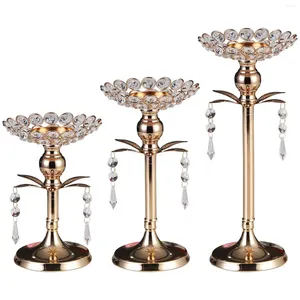 Candle Holders Golden Crystal Holder Table Centerpiece Wedding Candlestick For Dinner Living Anniversary Housewarming Gifts