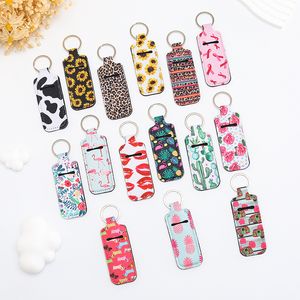 2024 New Hand Sinitizer Bottle Case Creative Color Pattern Pattern Kichain Perfume Lipstick Storage Case