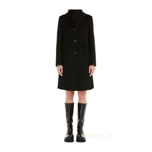 Jaquetas de casaco de casaco de grife de grife de lã mistura de casacos jaqueta de trincheira cor sólida cor de vento feminino e slim windbreaker clássico retro elegante tendência de moda 6xlb