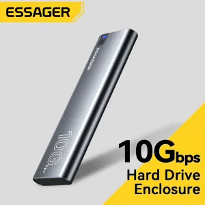 Essager Essager Portable SSD 1TB Внешний жесткий диск 4TB Мобильный жесткий диск 10 Гбит/с высокоскоростного хранения для ноутбуков/рабочего стола/Mac/Phone