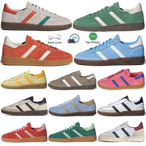 Designer Handball Sapatos casuais speziais homens mulheres sapatos casuais canela marinho escarlet alumínio core preto goma escarlate