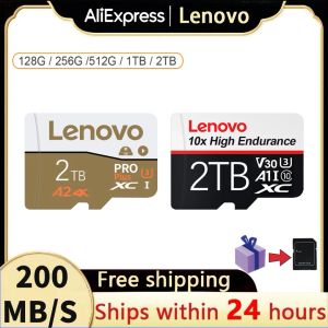 Carte Lenovo Mini SD Card 2TB TF Flash Card 256 GB 512 GB Micro TF SD SD 1 TB 128GB Scheda di memoria ad alta velocità per la fotocamera Spedizione gratuita