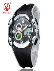 Ohsen moda popularna marka cyfrowa kwarc Waterproof Wristwatch Children Boys Soft Silikon Band Kids Lcd Sport Watches Prezent 9557145