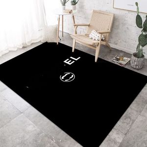 Rectangular Living Room Carpet Modern Light Luxury Crystal Velvet Big Logo Premium Carpet Living Room Bedroom Bedside Carpets