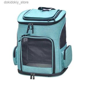 Katzenträger Kisten Häuser Haustier-Rucksack für Katzen Super atmungsaktive Outdoor-Reise Cat Carrier Hände kostenlos Anti-Eskapitalkatze Carryin Ba für Campin Hikin L49