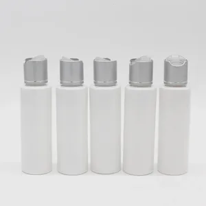 Storage Bottles Wholesale 100ml White Round Empty PET Cosmetic Plastic With Aluminum Cap 100g Luxury Lotion Cream Container Bottle