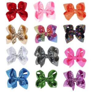 Cuci per capelli a nastro grostrati da 5 pollici con paletti con clip alligatori per bambini barrette colorate per capelli a bowknot