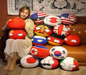 Polen Ball New Pillow Plushies Cartoon Anime Manga Countryball Polandball Keychain Cushion Kudde fyllda plysch Toys Doll gåva Y25383800