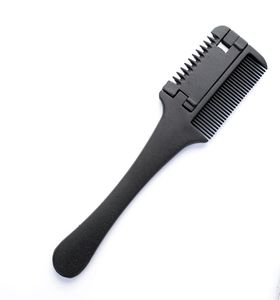Professionellt hår rakkniv svart handtag rakning skärning tunnare kamverktyg5016308