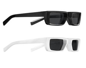 Mens Womens Runway Sunglasses SPR 24y Black and White Classic convexo estereoscópico de quadro grosso estilo de verão férias de praia Casual A3145340