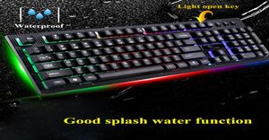 G20 Backlight LED Pro Gaming Klavye USB Kablolu Güçlü Oyun Klavyesi Bilgisayar Oyunu için 2000 DPI Mouse LOL Işık Gaming2097328