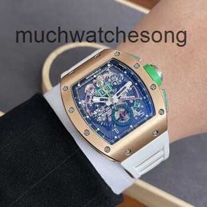 Richardmills Watches Mechanical Watch Chronograph Wrist Swiss Made Mens Series RM1101 Сторон розовый золото