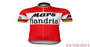 夏のヴィンテージ1971年ベルギーの男性プロサイクリングチームMars Fndriaサイクリングジャージーロードレーシングサイクリストはレトロジャージーサイクル80315588185474を着用します