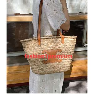 Straw Female 2024 New Hand-woven Basket Holiday Beach Single Shoulder Underarm Bag 00