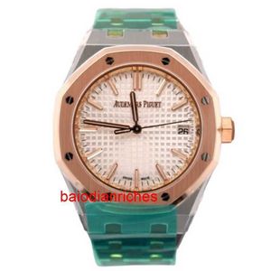 Audemar Pigue Men's Watch Automatic Watches Audemar Pigue Royal Oak 37mm 18K Rose Gold Watch White Dial Ref 15550SR FNPF