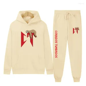 ジャケットレーシングジャケットCorridos Tumbados Hoodies Pants 2pcセットメンファッションカジュアルスウェットシャツスプロットパン