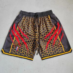 Trillest Los Angeles Style Black Mamba Spirit Scratch Printed Basketball Shorts With Zipper Pockets Street Wear Training Pants 240416