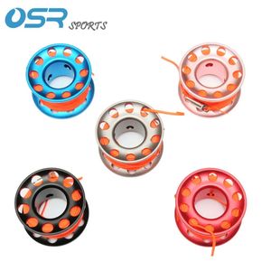 Scuba Diving Aluminum Alloy Finger Spool Reel 1530m with Stainless Steel Bolt Snap Hook SMB Safe Equipment BCD Accessories 240410