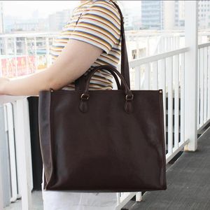 Totes High Quality Handbags Luxury Tote Bags For Women Genuine Leather Shoulder Bag With Liner Packs Work Business Top-Handle