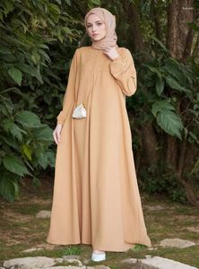 Ubranie etniczne Bliski Wschód Arab Ataya Abaya Elegancki stały kolor swobodny luźne sukienka damska Dubaj Turcja Daily Modest